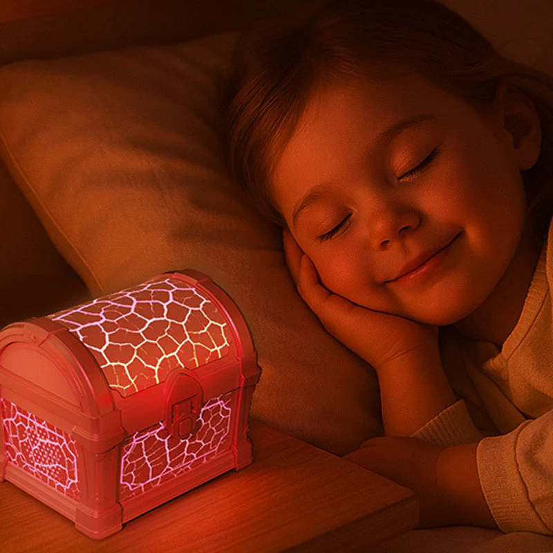 ✨【Treasure Chest Aurora Projection Night Light】✨