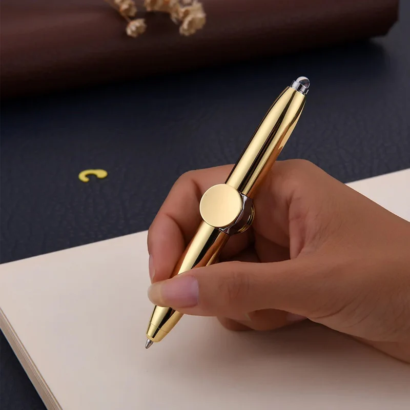 Anti-Stress Rotating Ballpoint Pen with LED