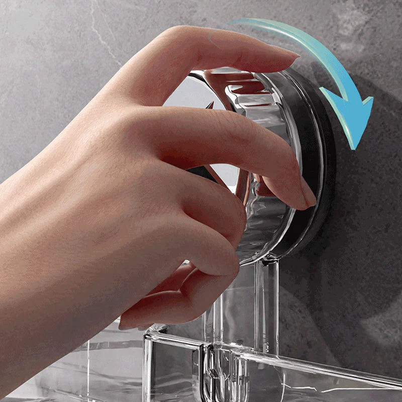 Multi-purpose organiser with suction cups for wall mounting without drilling