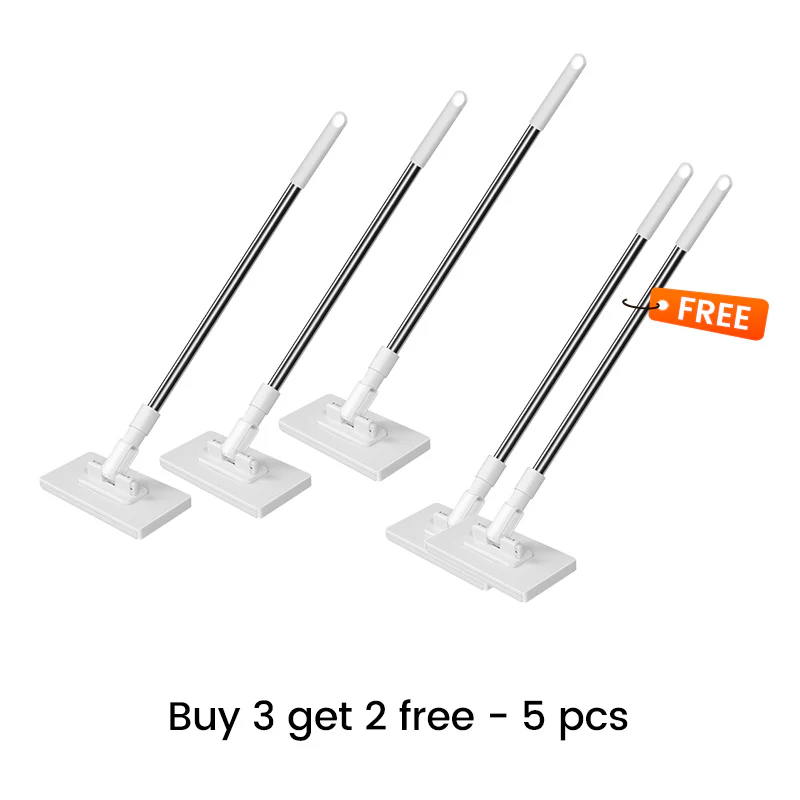 Disposable Dust Mop with 4 Reusable Cloths