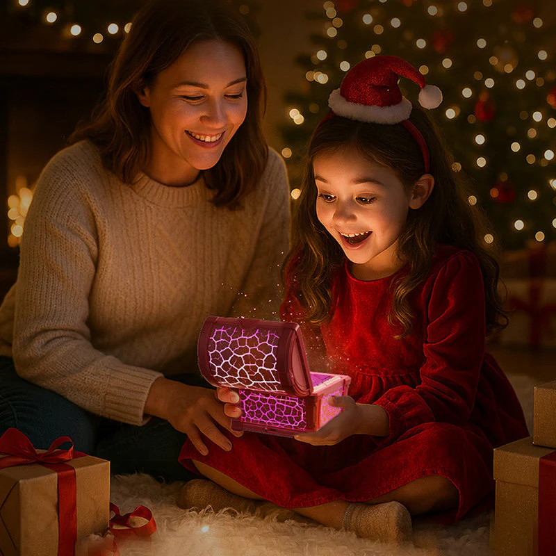 ✨【Treasure Chest Aurora Projection Night Light】✨