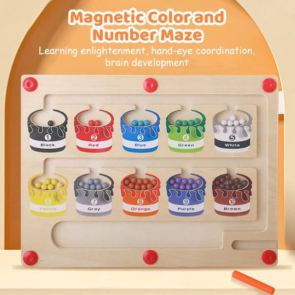 🔥Hot Sale 49% OFF - 2025 Newest Magnetic Colour and Number Maze🎁